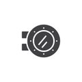 Submarine window vector icon