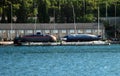 Submarines on dry dock Royalty Free Stock Photo