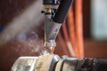 Submerge arc welding process for hard surfacing