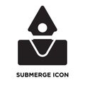 Submerge icon vector isolated on white background, logo concept