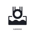 submerge isolated icon. simple element illustration from science concept icons. submerge editable logo sign symbol design on white