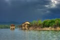 Submerged abandoned church in Ogosta dam, Bulgaria