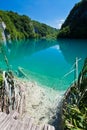 Submerged boat in Plitvice national park