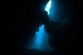 Submerged Cavern in Caribbean Sea Royalty Free Stock Photo