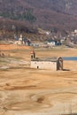 Submerged Church of Mavrovo Lake, Macedonia Royalty Free Stock Photo