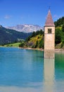 Lago di Resia (Reschensee), Italy Royalty Free Stock Photo