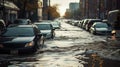 Submerged in the City. The Stark Reality of Heavy Rains and Drowning Cars. Generative AI