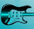 Submerged Guitar Royalty Free Stock Photo