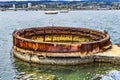 Submerged Gun Turret USS Arizona Memorial Pearl Harbor Honolulu Hawaii Royalty Free Stock Photo