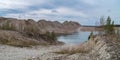 Submerged mine at spring Royalty Free Stock Photo