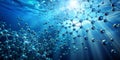 Submerged Molecular Structures A Deep Dive into Scientific Discovery Under the Sea Royalty Free Stock Photo