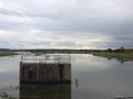 Submerged structure in river