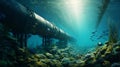 Submerged Underwater Pipeline: Beneath the Ocean Depths