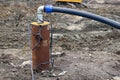 Submersible pump dewater construction site