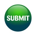 Submit button vector.Green button . Royalty Free Stock Photo
