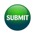 Submit button vector.Green button .