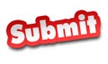 submit concept 3d illustration isolated Royalty Free Stock Photo