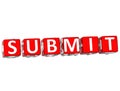 Submit Cube text Royalty Free Stock Photo