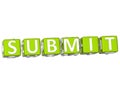 Submit Cube text Royalty Free Stock Photo