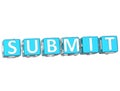 Submit Cube text Royalty Free Stock Photo