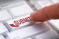SUBMIT Keyboard Button Online Submission