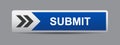 Submit button blue Royalty Free Stock Photo