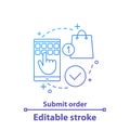 Submit order concept icon Royalty Free Stock Photo