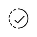 submit progress icon linear vector graphics sign Royalty Free Stock Photo