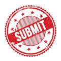 SUBMIT text written on red grungy round stamp Royalty Free Stock Photo