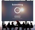 Submitting Online Internet Loading Progress Website Concept