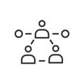 Subnetwork, icon in line design. Subnetwork, network, IP, subnet, address, routing, mask on white background vector Royalty Free Stock Photo