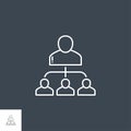 Subordination Related Vector Line Icon Royalty Free Stock Photo