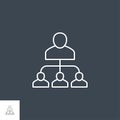 Subordination Related Vector Line Icon Royalty Free Stock Photo