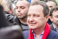 Ivica Dacic, Serbian Minister of Foreign Affairs & Leader of the Socialist Party of Serbia holds a speech during the campaign
