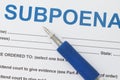 Subpoena Royalty Free Stock Photo