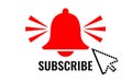 Subscribe bell vector button