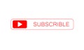 Subscribe button with arrow, subscribe icon