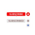 Subscribe Button Icon Vector. Clicking Subscribed Image