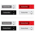 Subscribe button Premium Vector image format