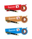 Subscribe Buttons for Website Vector Designs
