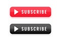 subscribe buttons for your youtube video channel Royalty Free Stock Photo