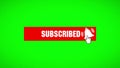 Subscribe clicked icon for youtube with light green background hd