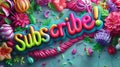 Subscribe Colorful Sign 3D Style
