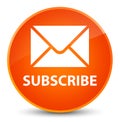 Subscribe (email icon) elegant orange round button