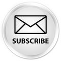 Subscribe (email icon) premium white round button Royalty Free Stock Photo