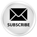 Subscribe (email icon) premium white round button Royalty Free Stock Photo