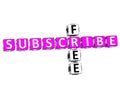 Subscribe Free Crossword Royalty Free Stock Photo