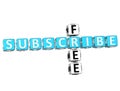 Subscribe Free Crossword Royalty Free Stock Photo