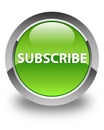 Subscribe glossy green round button