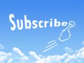 Subscribe message cloud shape